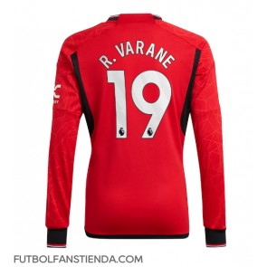 Manchester United Raphael Varane #19 Primera Equipación 2023-24 Manga Larga